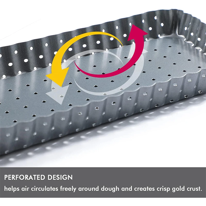 Aluminum pie pan round rectangular bread pan heavy duty mini egg tart baking tray small perforated spring form cake pan set