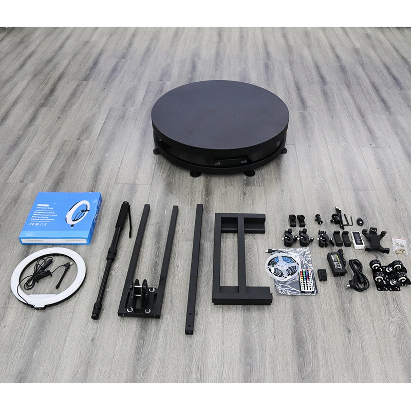 Selfie Stick 360Photobooth Roaming 360 Photo Booth Birthday Prop Ringlight Photobooth Flatable Portable Video Booth