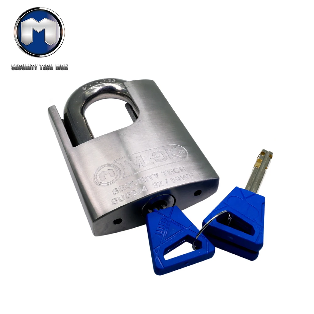 MOK 0,7874-дюймов закрытый дужка замок из нержавеющей стали хромированный тело навесные замки 40 мм