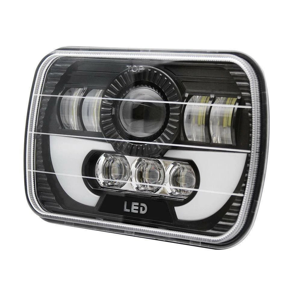6inch Car led work light square led headlight Hi/Lo Beam led work light with DRL 5x7 offroad headlight