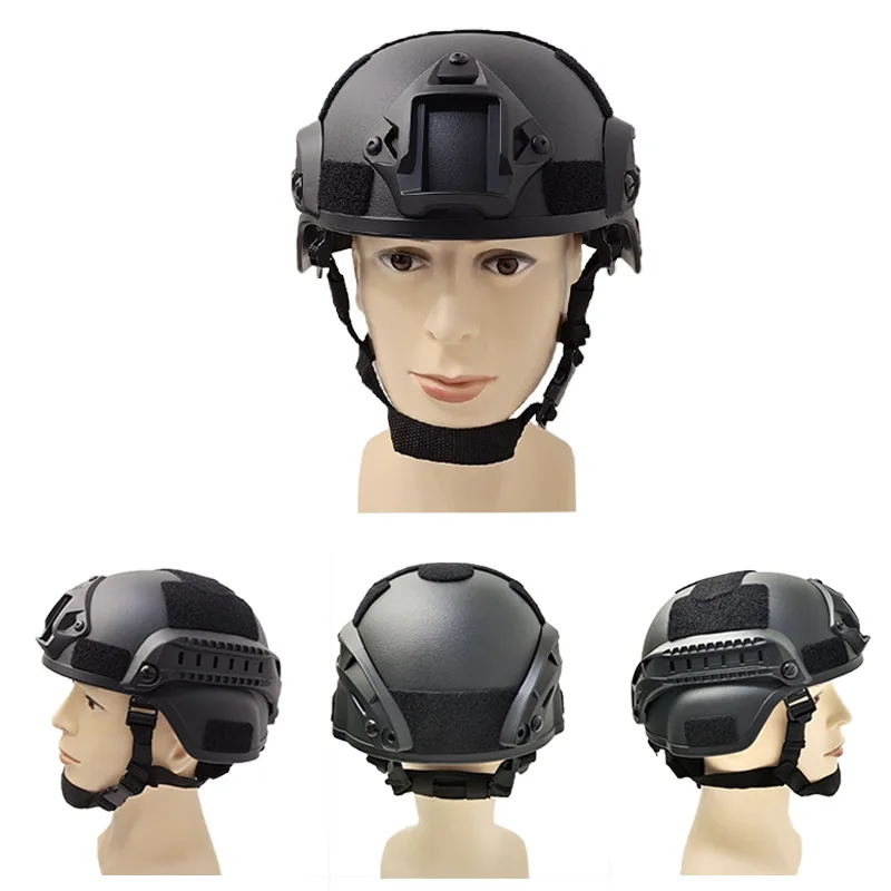 Custom Black Military Combat Vision Tactical Army Helmet Ballistic