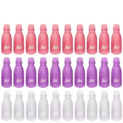 Wholesale 10 Pcs/set Nail Tips Clip Purple Nail Remove Clip Plastic Nail Clipping Set