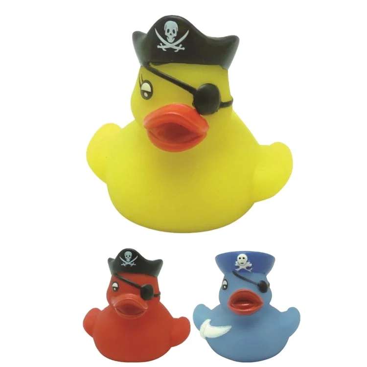 OEM ODM Custom Logo Printed Halloween Bath Pirate Various Shape Rubber Duck Floating Plastic Promo Gift Item for Bathroom Use