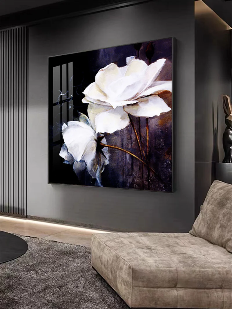 Modern Abstract Painting Luxury Home Decor Crystal Porcelain Wall Painting Canvas Wall Art Prints Decorative Painting