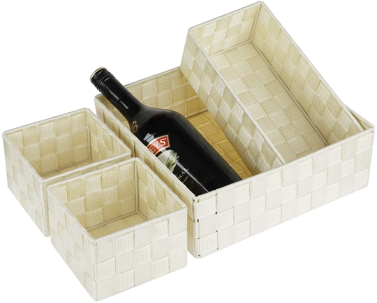 Полипропиленовые мешки из полипропиленового волокна, большие корзины для хранения белья из ткани, плетеная веревка, корзина для хранения из полиэстера и нейлона