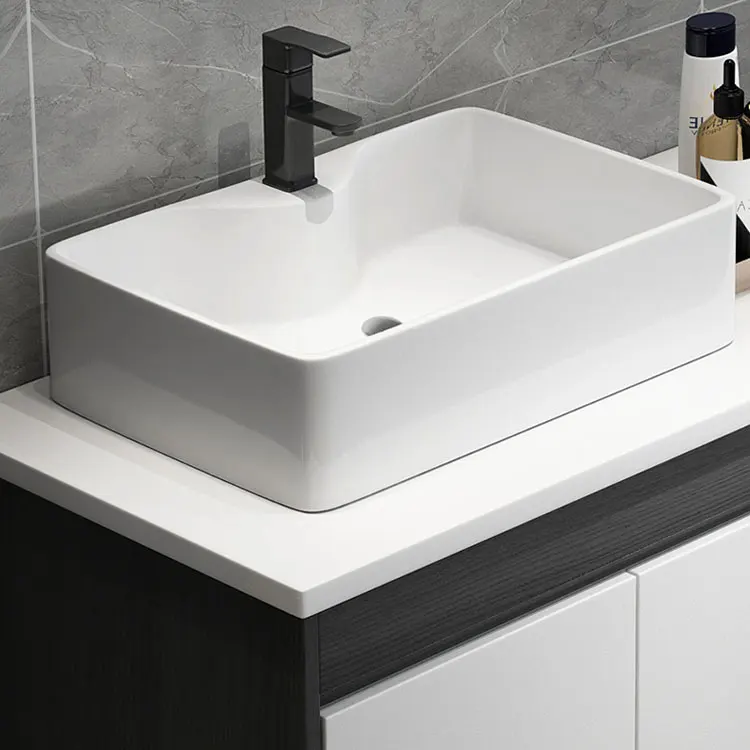 2021 modern solid wood bathroom vanity,washbasin cabinet set   Factory direct selling hotel vanity bath equipment  with sink