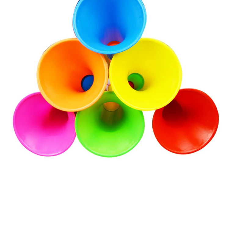 Cheap Collapsible Stadium Horn 24 Inch Plastic Trumpet Blow Horn Whistles for Sporting Events Games School Party