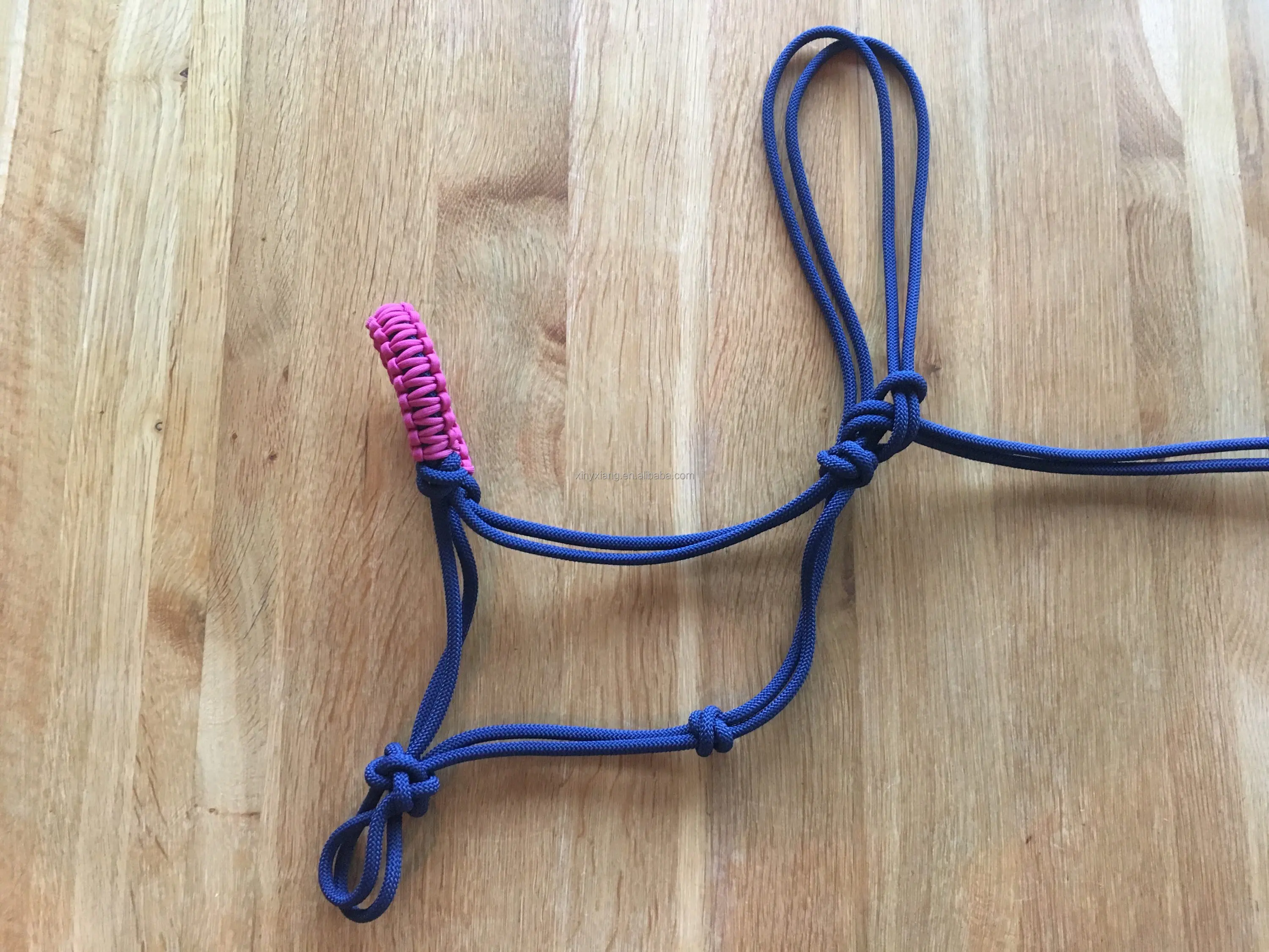 Factory Custom Full Size Braided Handmade Rope Halter, Handmade Braided 2 Knot Rope Halter, Rope Weave Horse Halter