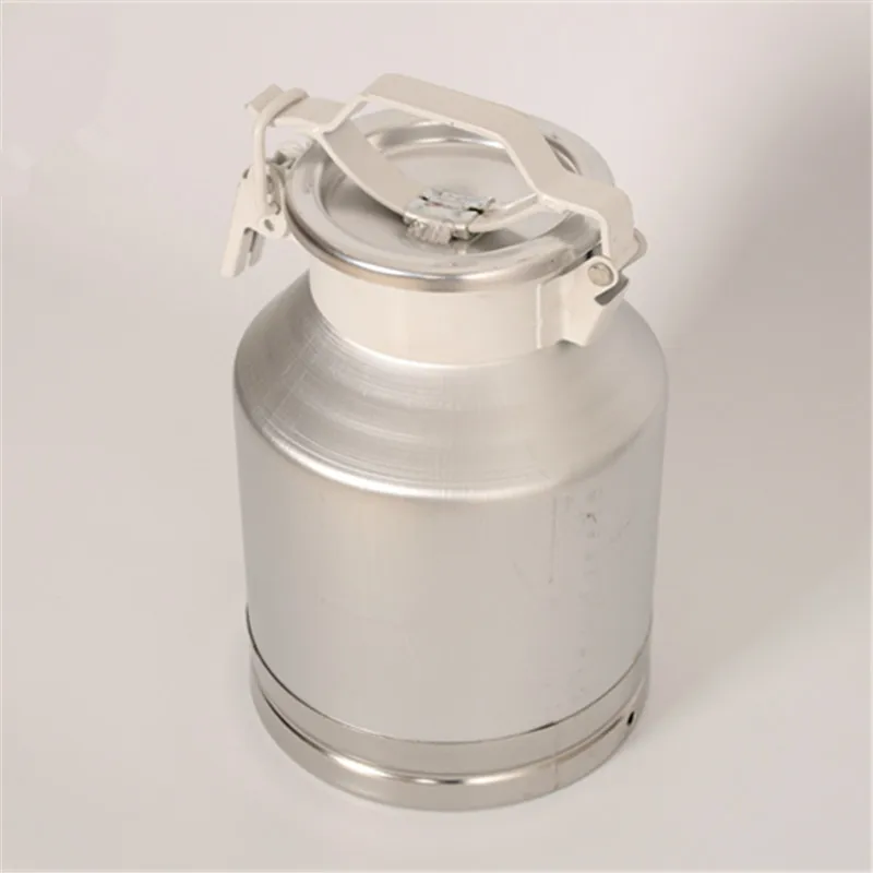 8L Fresh Milk Turnover Bucket Aluminum Alloy Sanitary Milk Storage Tank High-Sealed Barrel For Mill Supply