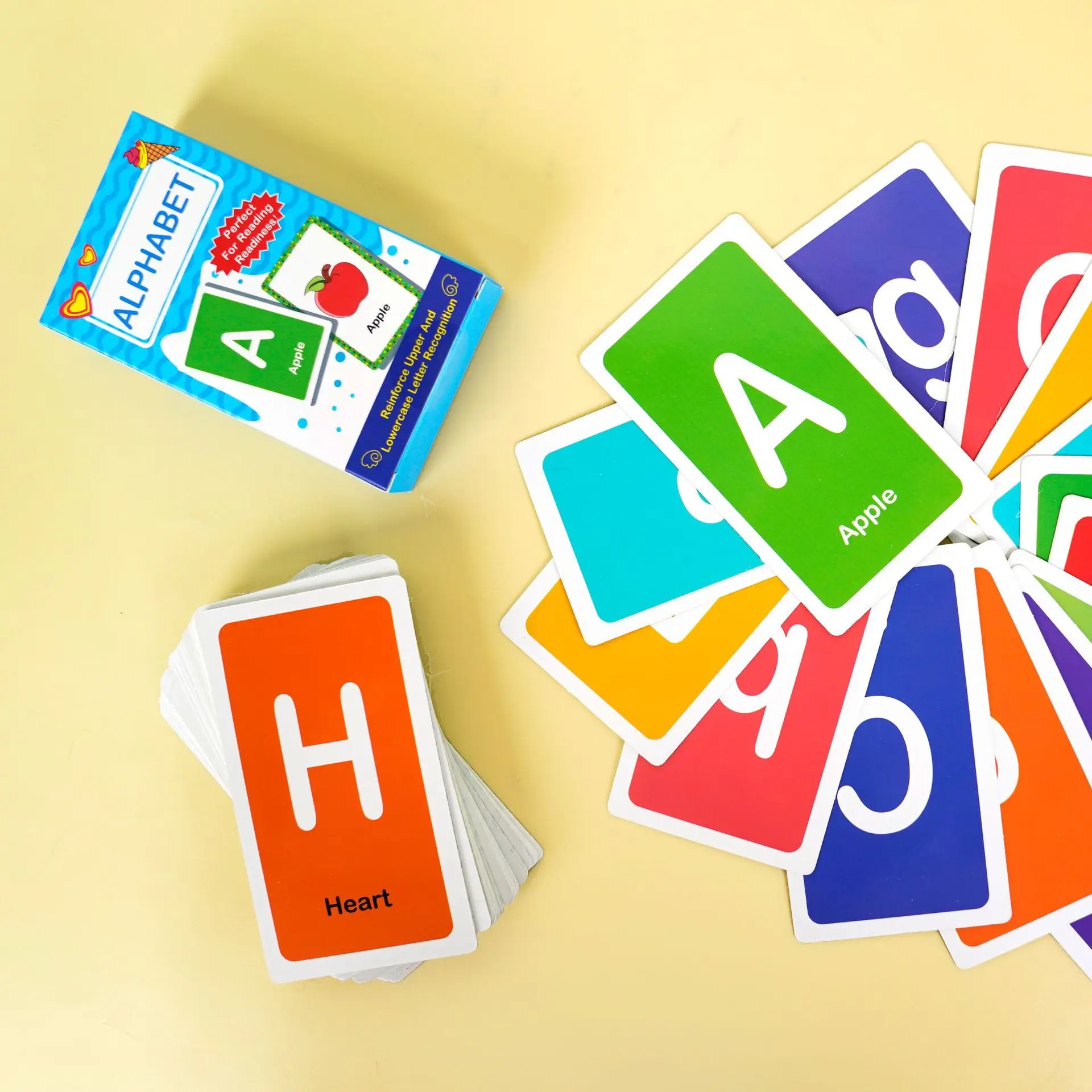 Early Childhood Education Flash Cards Learn Words Shapes Colors Numbers English Letter Cards