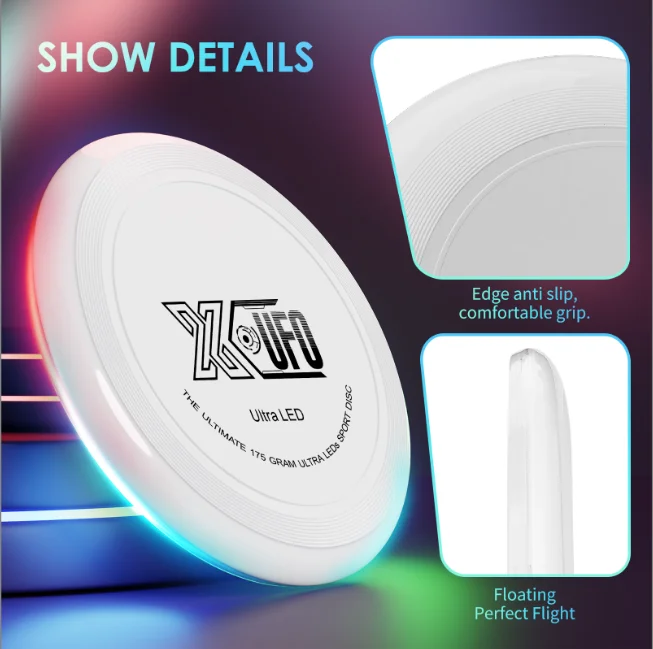 LED Ultimate Frisbeed Glowing Flying Disc Toy X-UFO 175g Frisbeed For Outdoor Sport Flying Disc