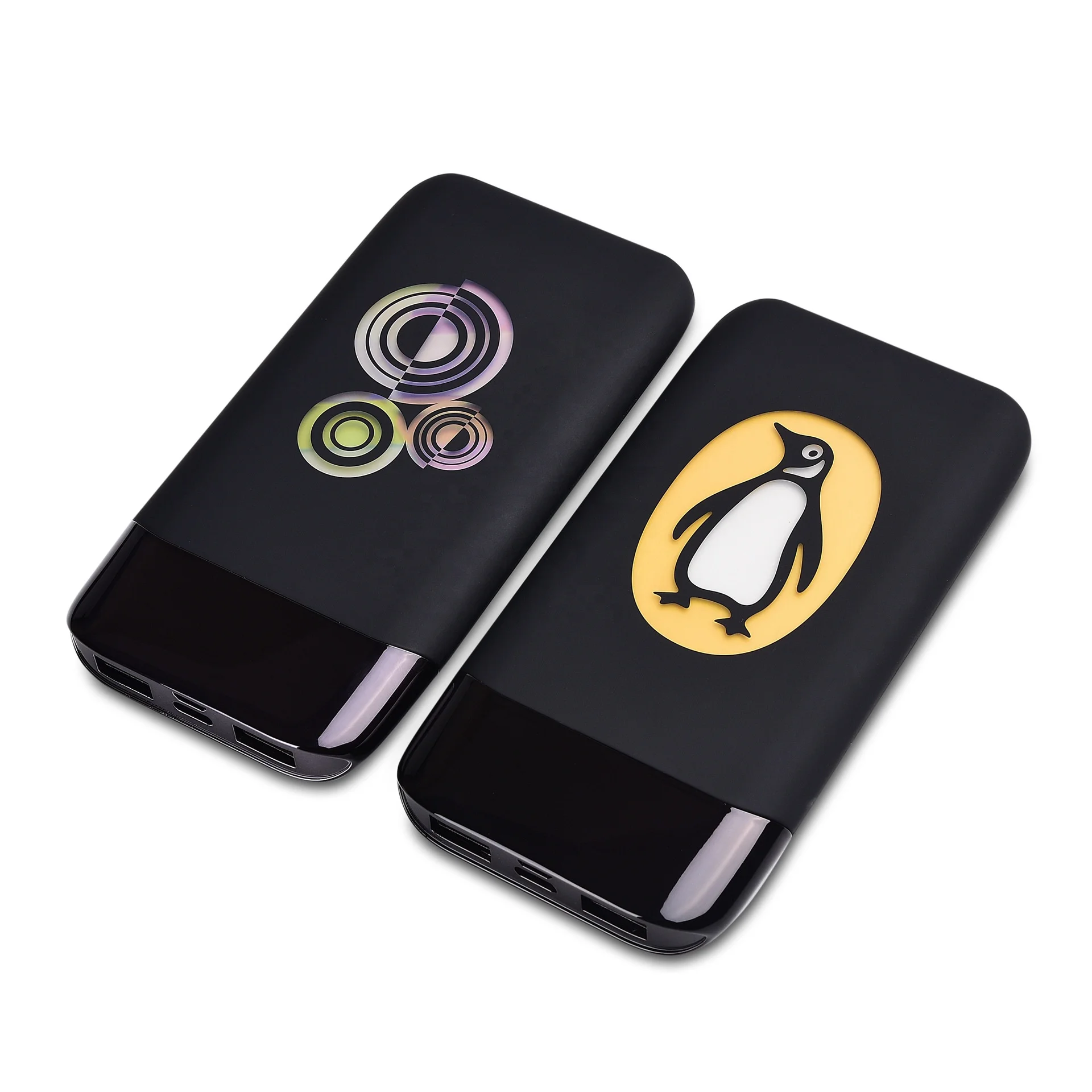 Dual usb  light up 8000mah big capacity mobile charger powerbank led power banks & power station