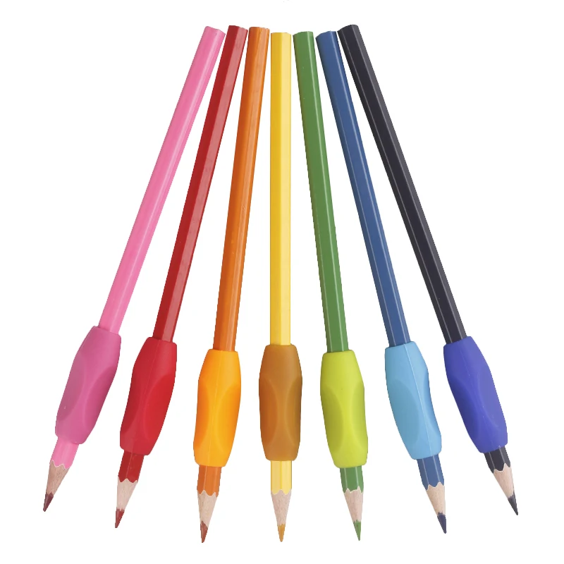 Kids writing aid silicone pen grip sleeve for kids to form good hand writing habit