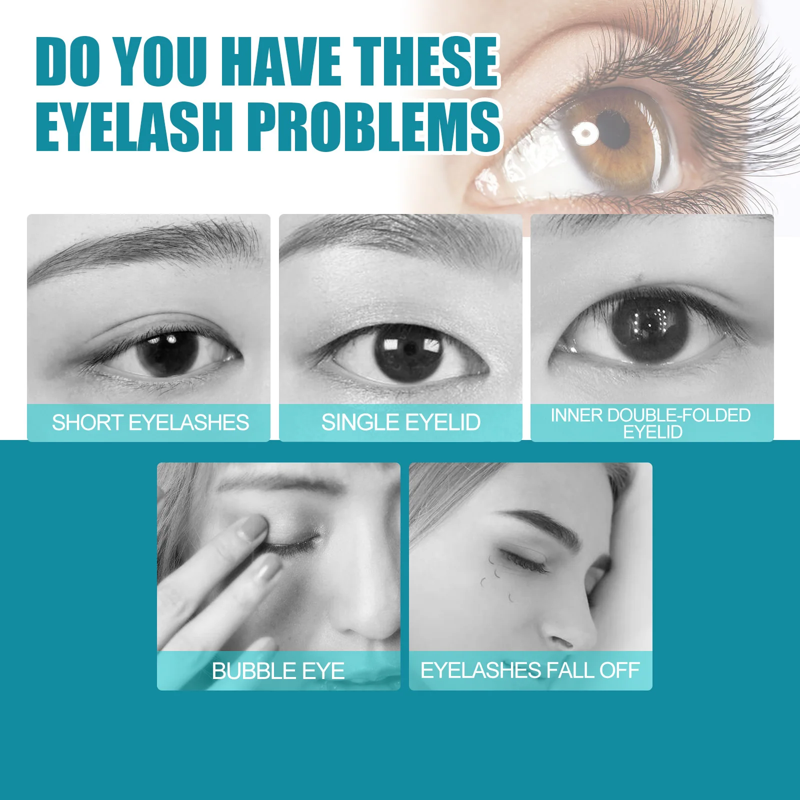 EELHOE Quick-Drying Waterproof Eyelash Grafting Glue Mild and Low Sensitivity Mark Beauty Eyelash Glue for Lashes and Shampoo