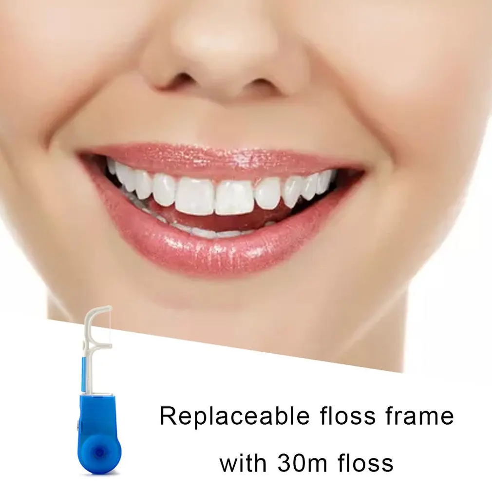 Сменный держатель зубной нити TDF, плоский провод, зубная нить, сменная стойка с зубной нитью 30 метров