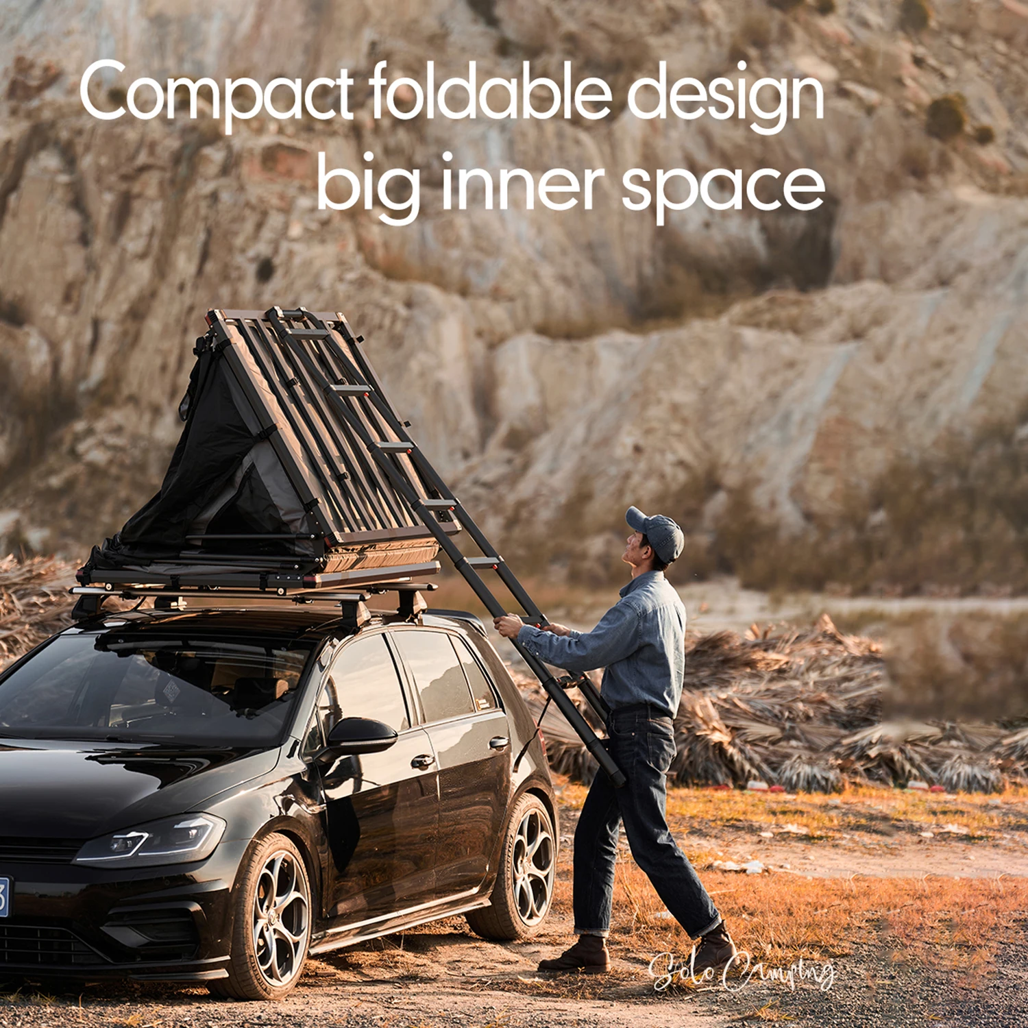 Wild Land New Inventory Compact Lite Cruiser Roof Tent 120cm for Solo Camping