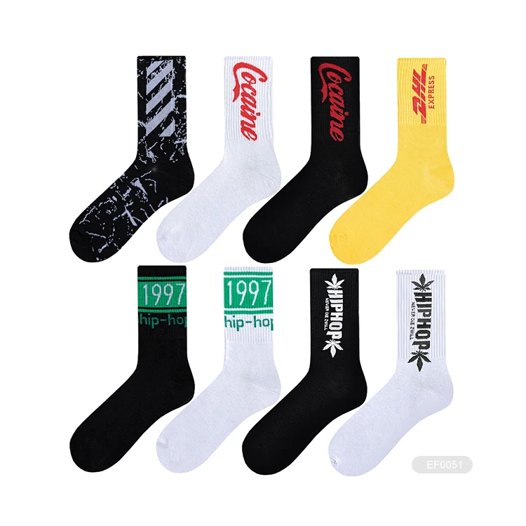 JD- O117 custom skate socks custom skateboard socks custom skate socks black