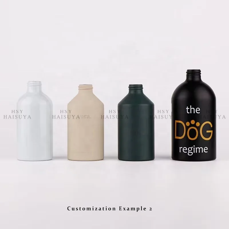 Factory Custom 250ml 300ml 500ml 16oz Lotion Aluminium Reusable Bottle For Shampoo Body Wash With Stainless Steel Pump Head