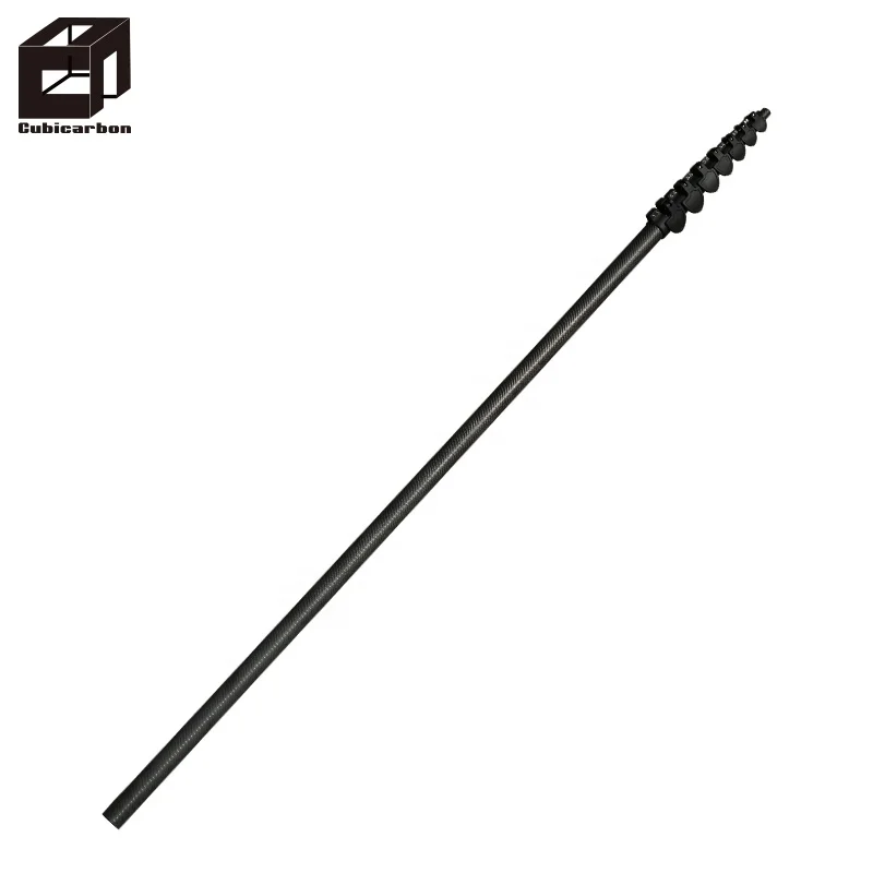 Carbone fibre perche telescopic high reach 20m carbon fiber telescopic pole carbon fiber telescope tube