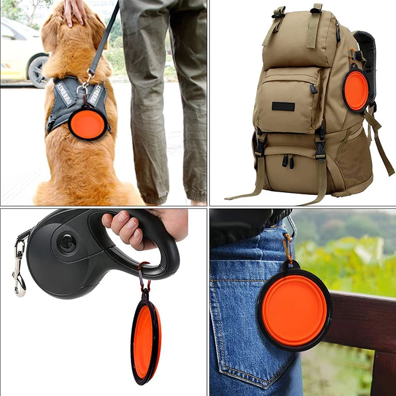 Wholesale Food Grade Custom Foldable Travel Silicon Water Collapsible Dog