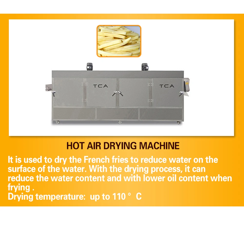TCA 50-5000 кг/ч полностью автоматическая 2-функциональная линия по производству свежих картофельных чипсов картофеля фри