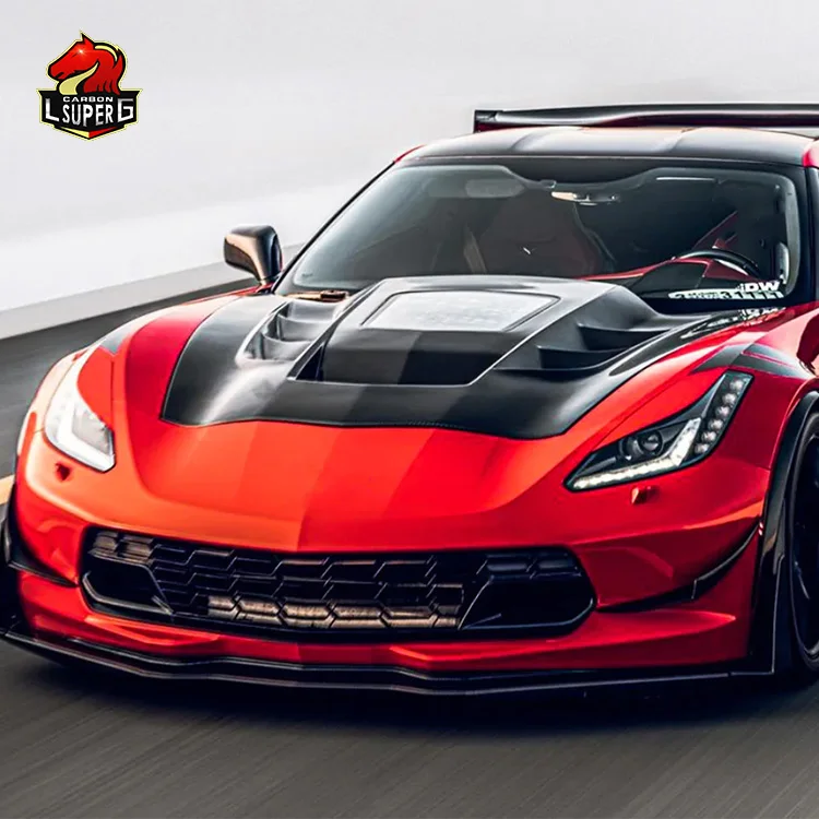 Односторонняя крышка из углеродного волокна для Chevrolet Corvette C7 Z06 Модернизированная спортивная