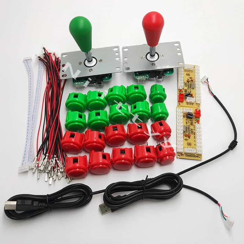 DIY джойстики аркадный комплект 2 игроков USB кодер с джойстиком SANWA