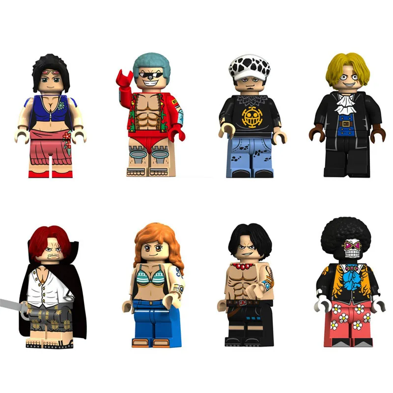 5CM One Pieces MINIFIG Pittle People Sets Anime Mini Figure Guys Toy