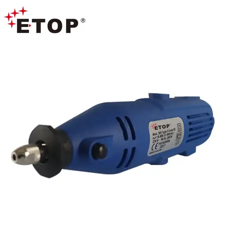 ETOP Rotary tool kit  die grinder with Accessories for wood carving cutting & craft With Flexible Shaft Black