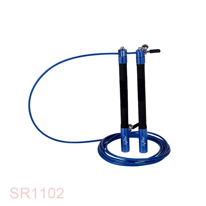 Sbr Covered Aluminum Handle New Design Adjustable Jump cross Rope with Steel Wire