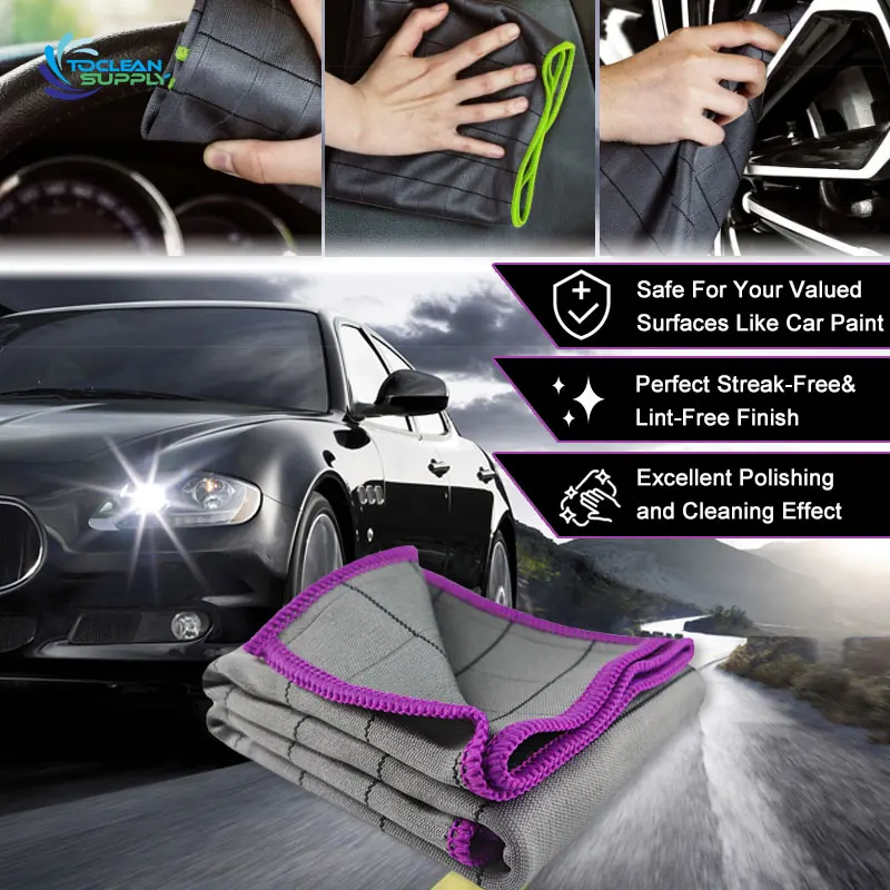 Super absorbent car drying towel roll for car towels Free-scratch  pull off drying towel cars carbon fiber