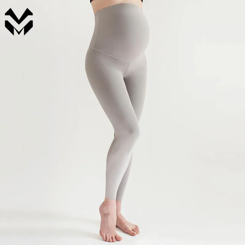 Wholesale Custom Maternity Clothes High Waist Breathable Solid Pregnant Yoga Leggings Women Maternity Leggings