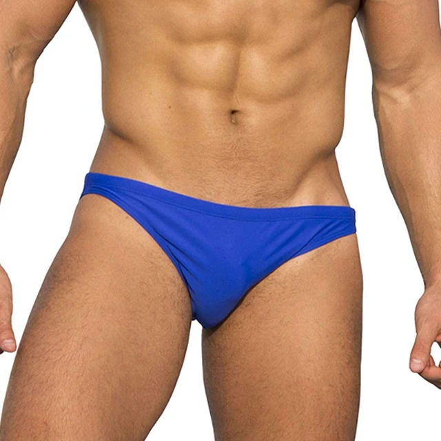 Custom Athlete Style Pure Nylon Swimming Suit Compression With Racing Stripes Swim Briefs for Men