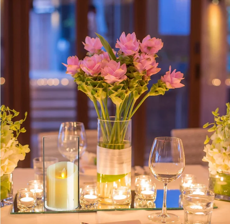 handmade nordic modern single thin tall small borosilicate bulk cylinder clear decorative wedding glass rose flower bud vase