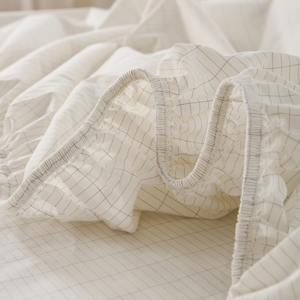 Silver Cotton Conductive Grounding Earthing Bed Fitted Sheet With 4 m Cable Wire Plug For King Size Bed