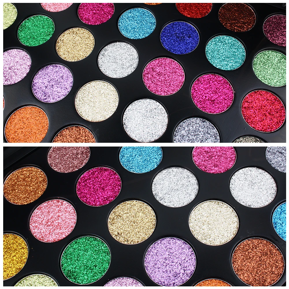Wholesale Makeup 35 Colors Glitter Plastic Eyeshadow Palette