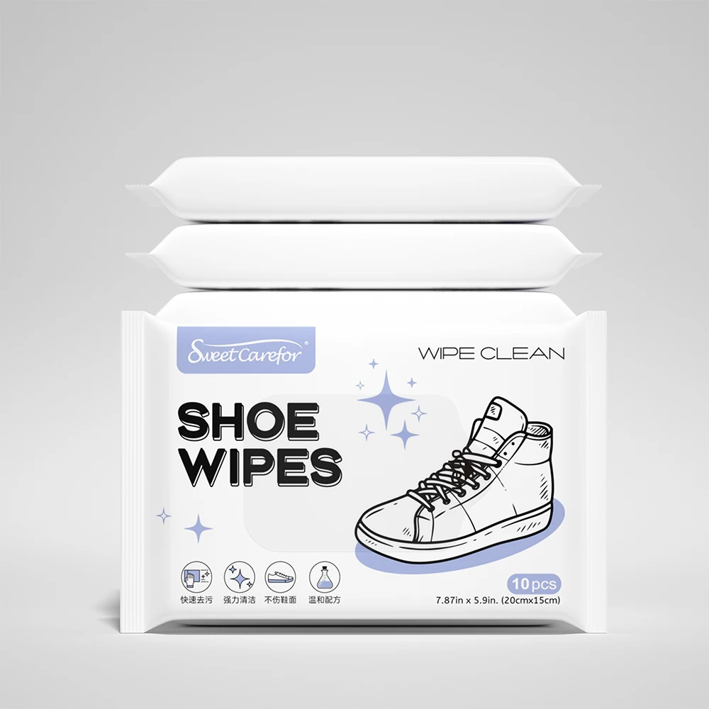 Sweet Carefor Shoes Wipes Disposable Sneaker Wipes Easy Carrying Shoe Cleaning Wipes
