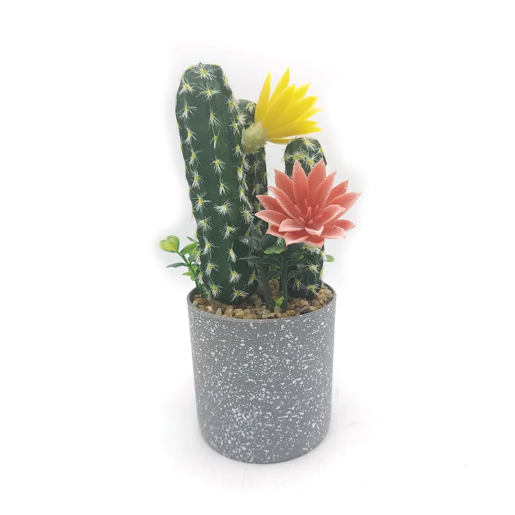 Indoor Office Decor Ceramic Plant Artificial Cactus Flower Pot Home Decoration