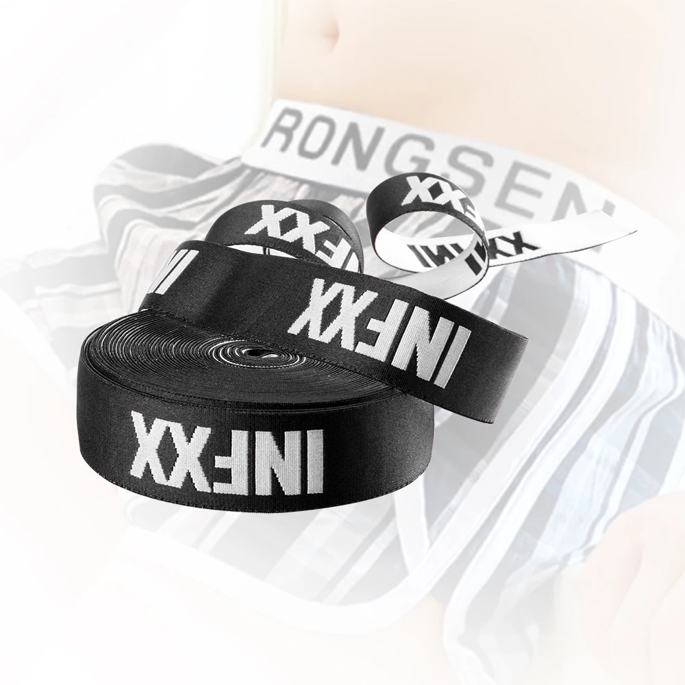 Gacent Webbing Manufacturer Custom Two Sides Jacquard Woven Spandex Nylon Webbing For Garment & Underwear