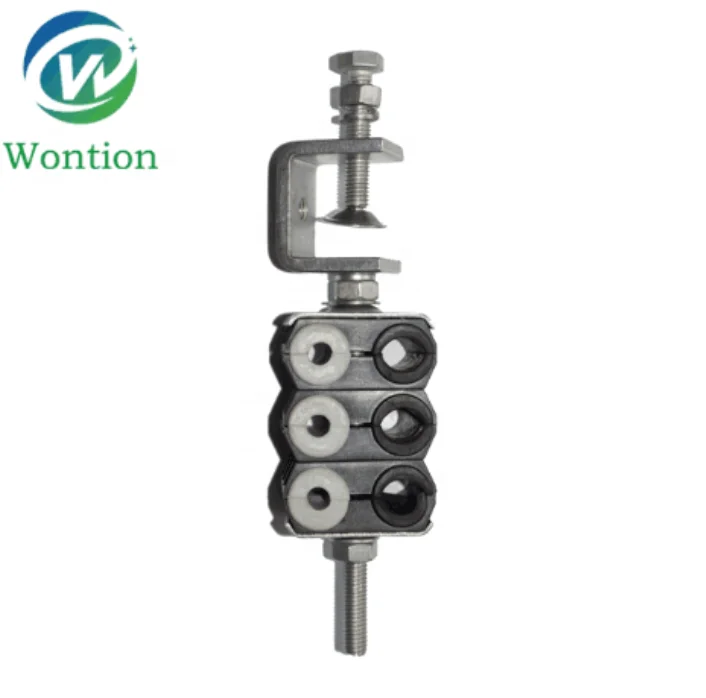 
Cable clamp of power and optic fiber cable 