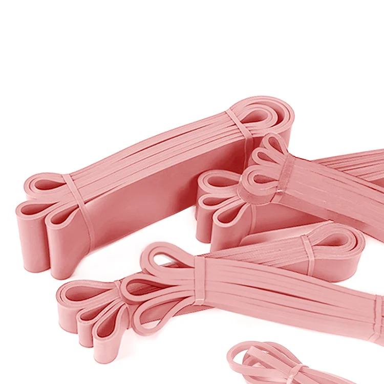 Hot sale custom elastic strength color pull up set pull up long band natural latex resistance bands for outdoor gym