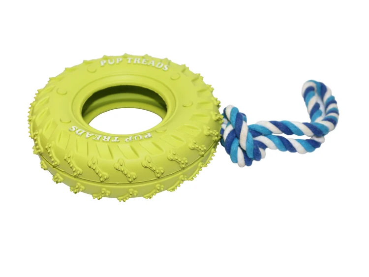 Thinkerpet Durable Rubber Rope Chewy Cheap Pet Tire Dog Toy