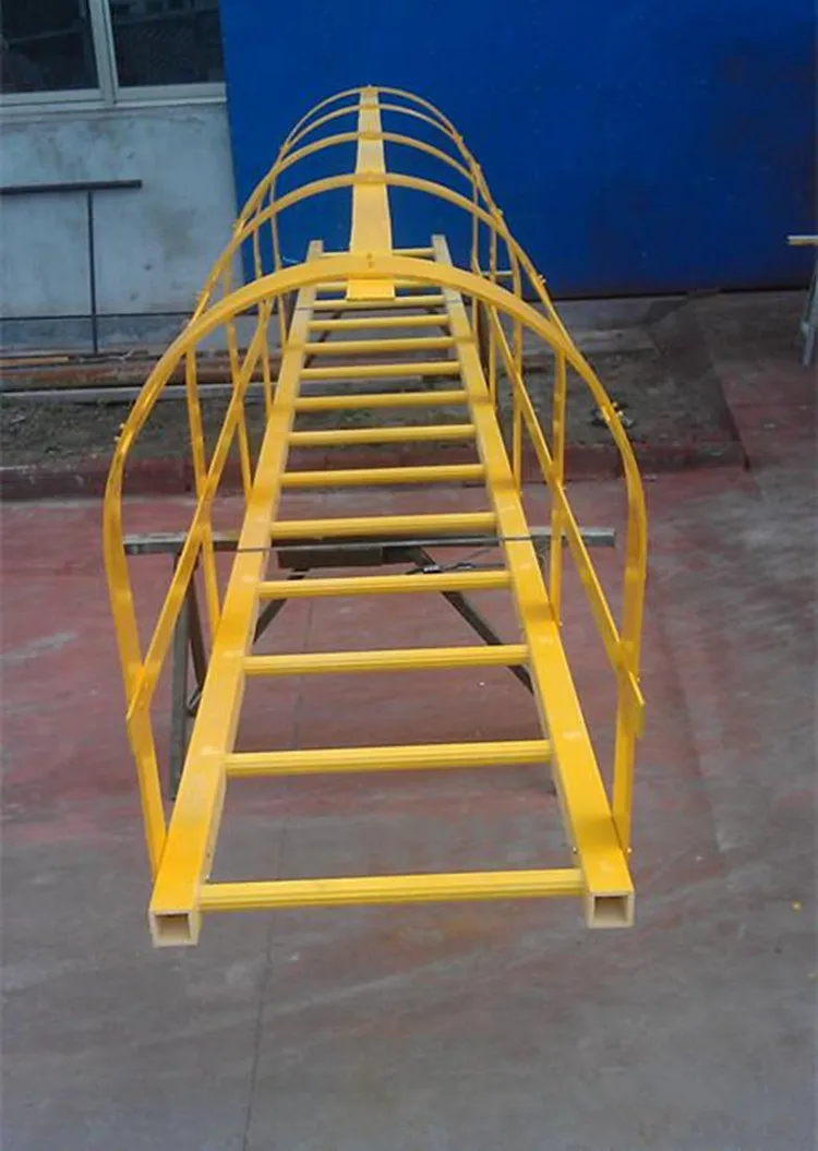 24ft industry use frp grp composite fiberglass cage ladder