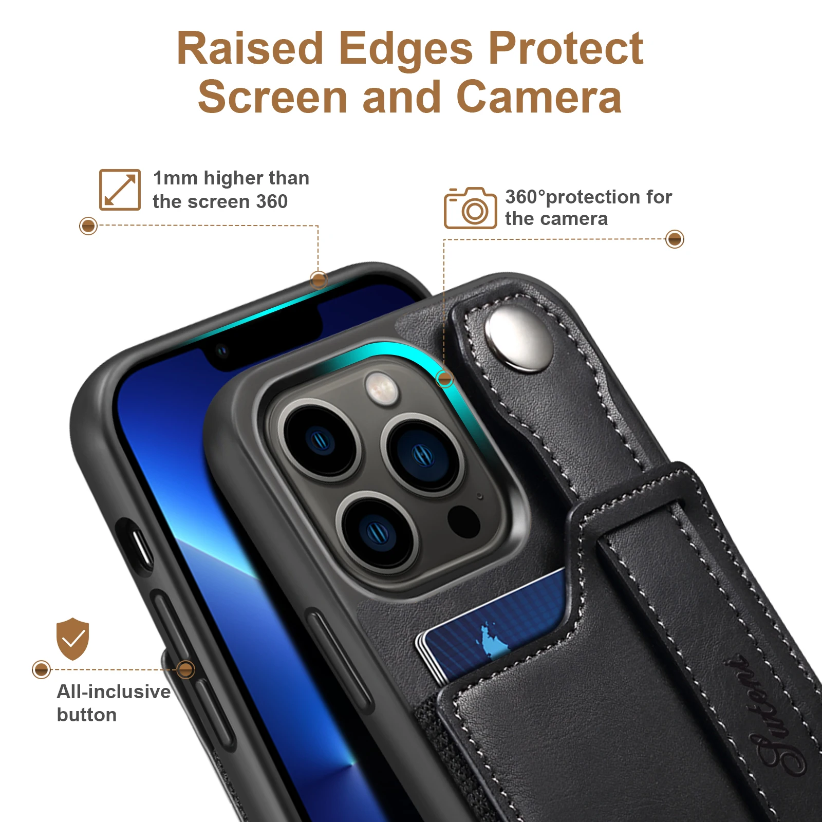 business style pu leather phone case folding mobile phone bags for iphone 13 14 case luxury pu leather phone case