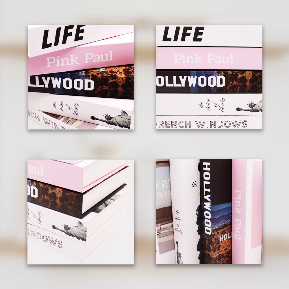 Designer Empty Dummy Hardcover Faux Decor Luxury Books Storage For Table Decorating
