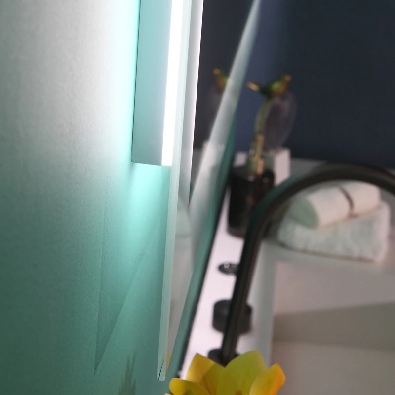 ETL certified Frameless Wall Mounted Rectangle Hotel LED Lighted Bathroom Vanity Mirror led backlit mirror