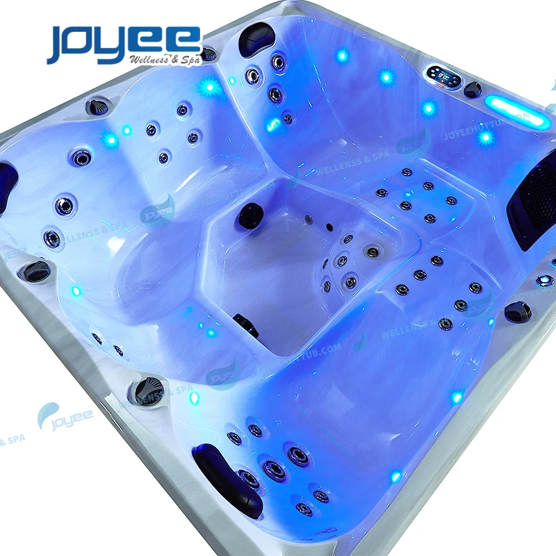 JOYEE Luxury Hot Tubs Jaccuzi Outdoor Spa 5 Person Hidromasaje Square Soaking Jaccuzi outdoor whirlpool pool outdoor spa bath