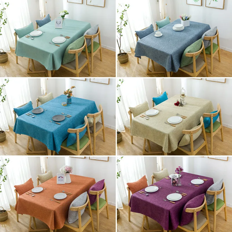 Cheap Oilproof Table Cloth Fabric Tablecloth linen tablecloth for Coffee Kitchen Dining Table Decorations