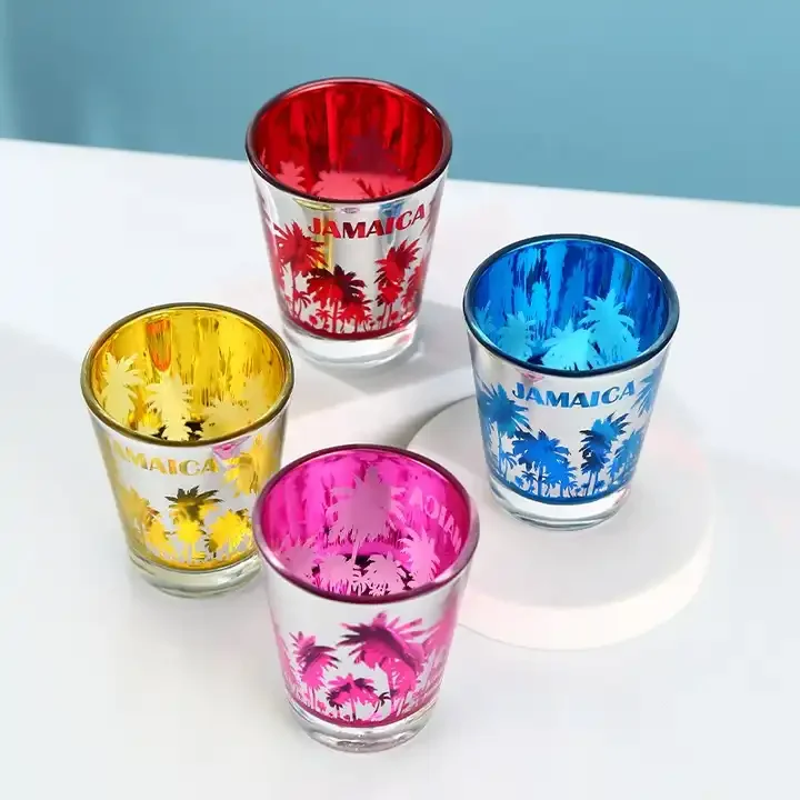 modernize Electroplated Design Custom Shot Glasses Tequila Espresso Shot Cups Tourism Souvenirs Supplies