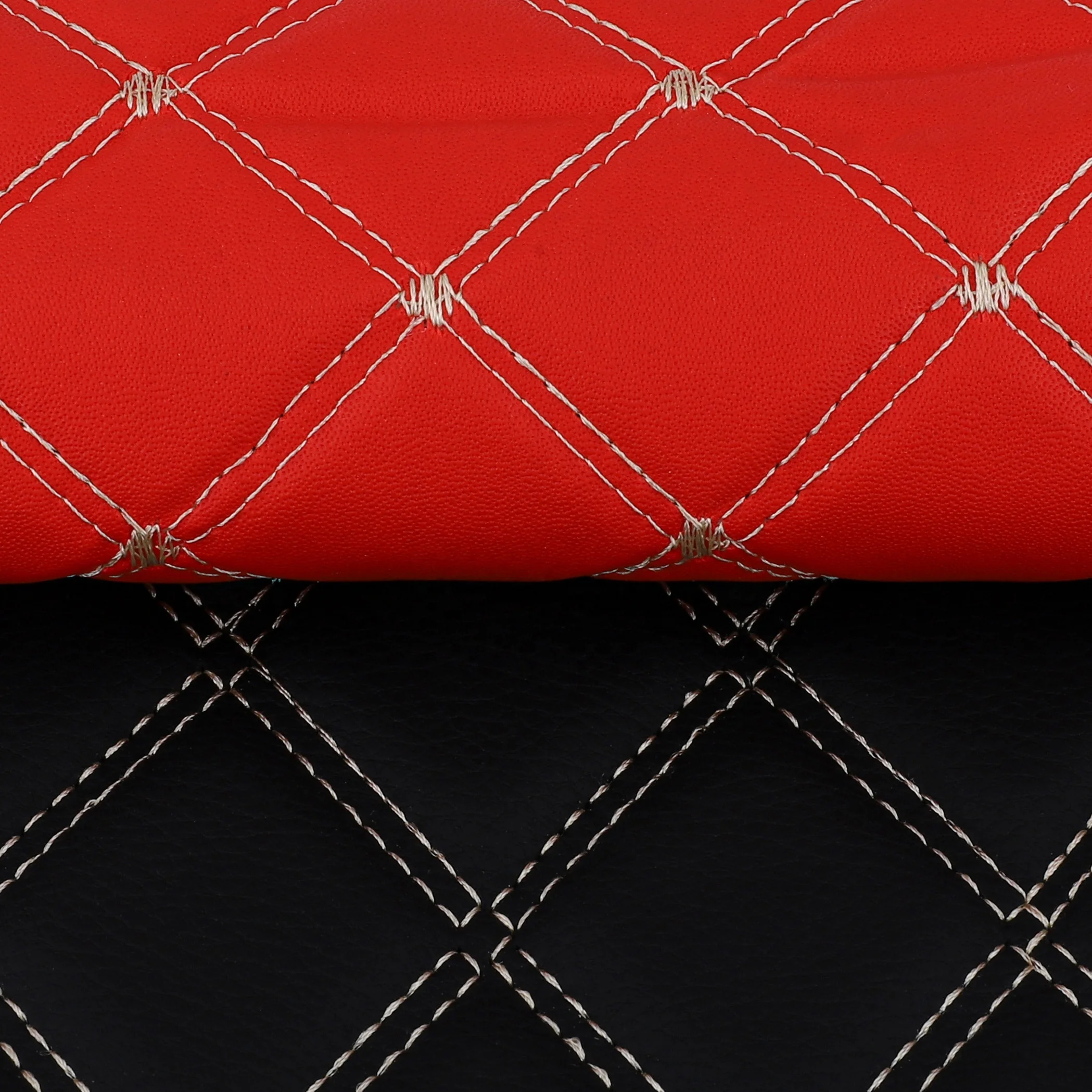 Factory Thickened Waterproof Cotton Litchi Embroidered Soft Cars Seat Upholstery faux leather designer fabric